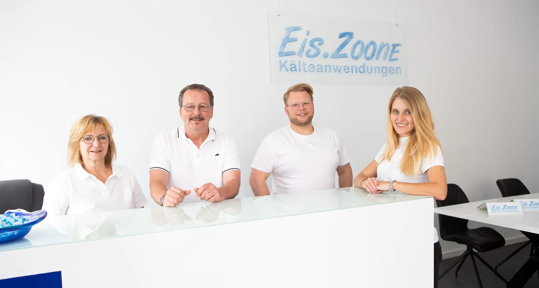 Das Eis.Zoone-Team am Empfang in Stuttgart-Botnang